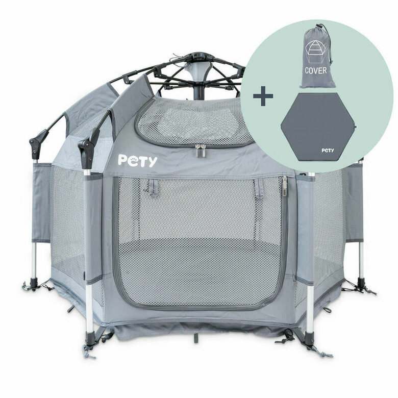 Rotaļu laukums suņiem INVENO PETY, 110x80, pelēks